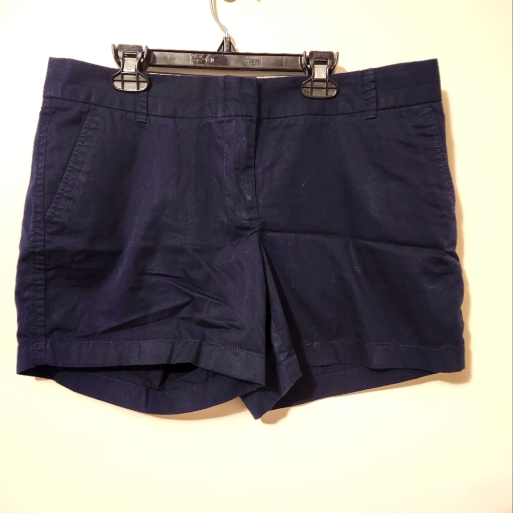 J Crew Chino Navy Shorts Size 8